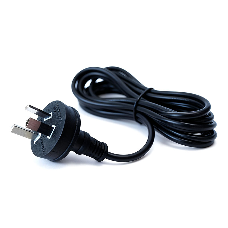 Sort australsk standard 3-pin netledning